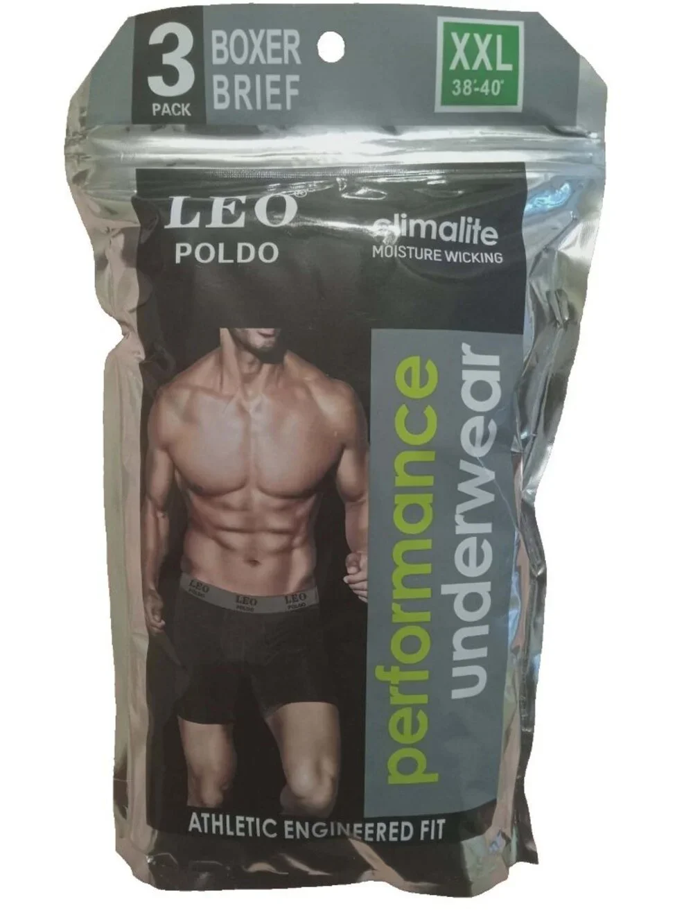 LEO Poldo Performance Underwear, Men Underwear, XXL (38-40)